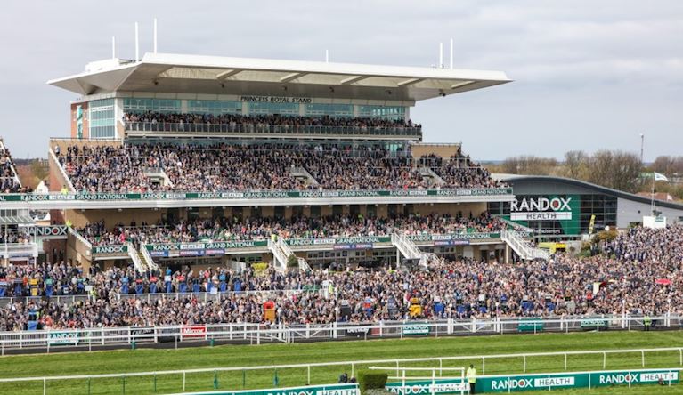 aintree racecourse princess royal stand during the grand national festival