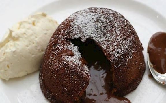 Chocolate Fondant & Whipped Cream