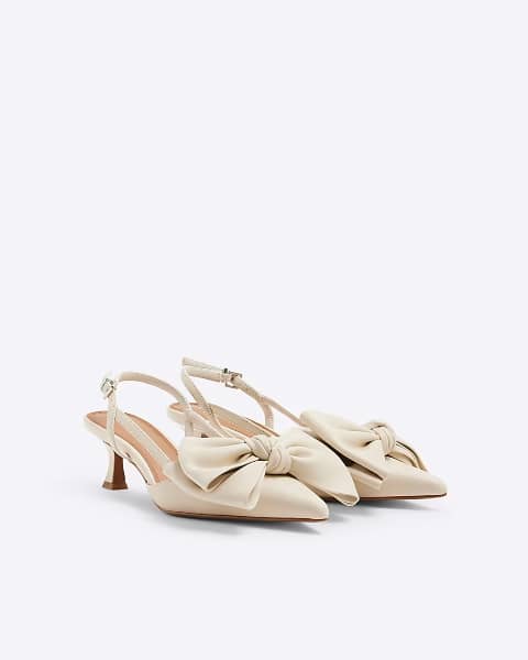 Cream Sling Back Bow Court Heels (1).jpg