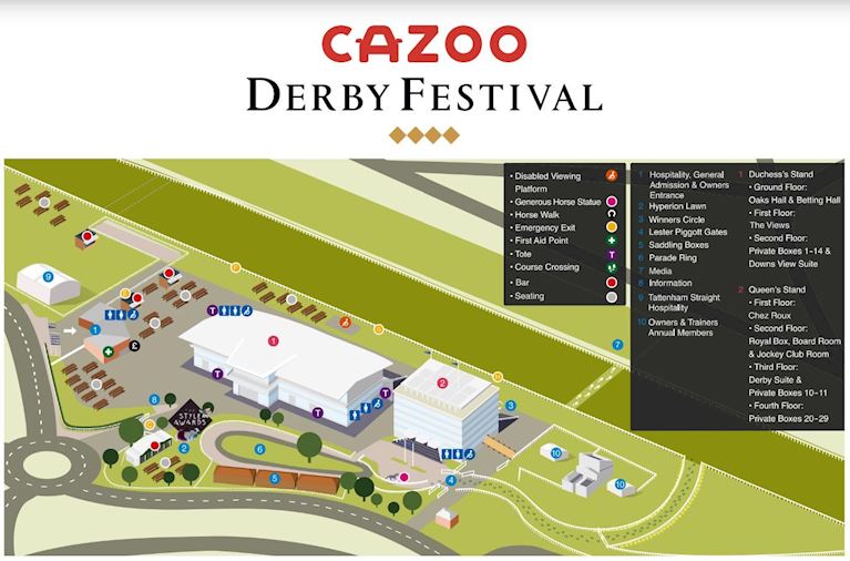 Derby Christmas Parade Route 2022 Epsom Racecourse Map | Plan Your Day | Epsom